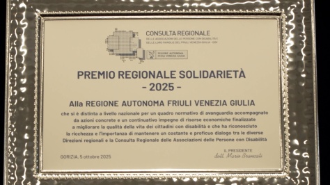 Solidarietà: Fedriga, grato per Premio, merito della rete volontariato
