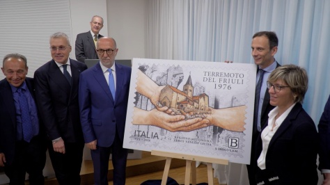 50mo Sisma: Fedriga-Riccardi, francobollo entra nella storia Paese